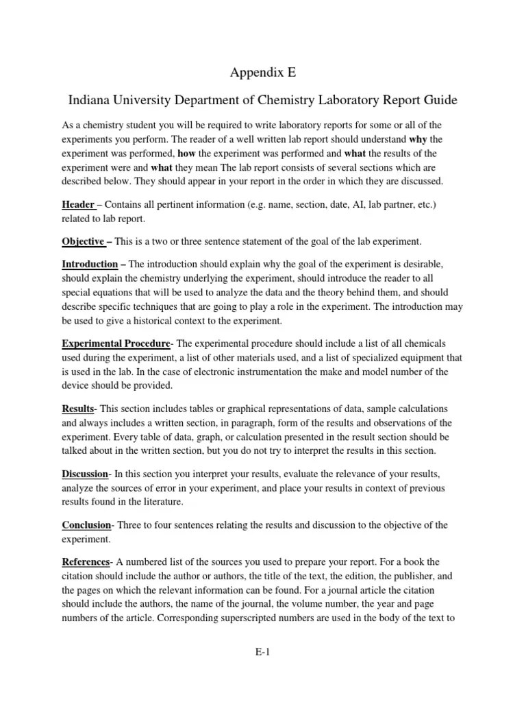 Appendix E Lab Report Writing Guide SP2017 (1) Experiment Citation