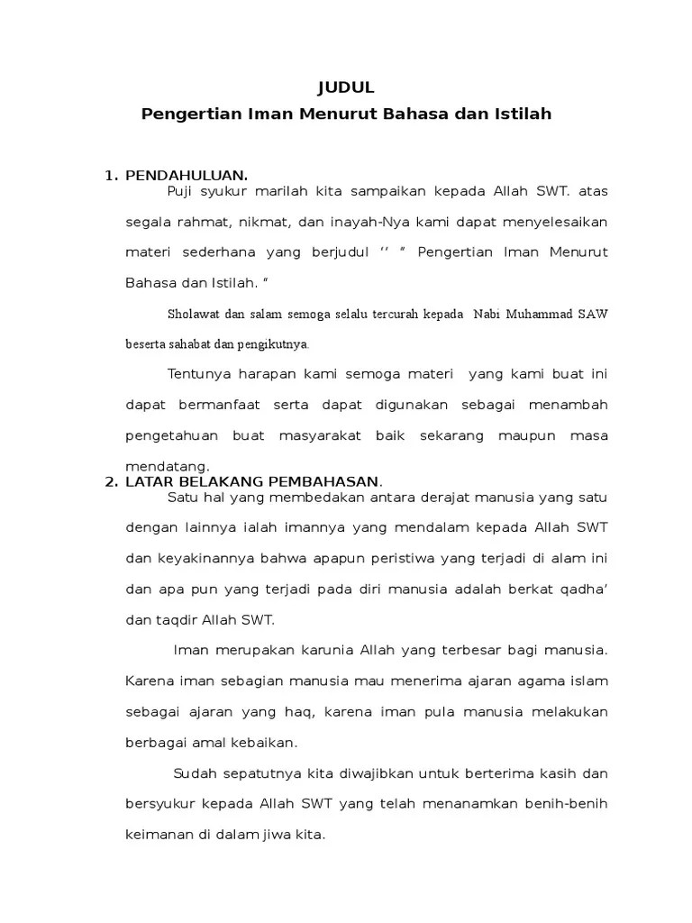 Pengertian Firman Menurut Bahasa