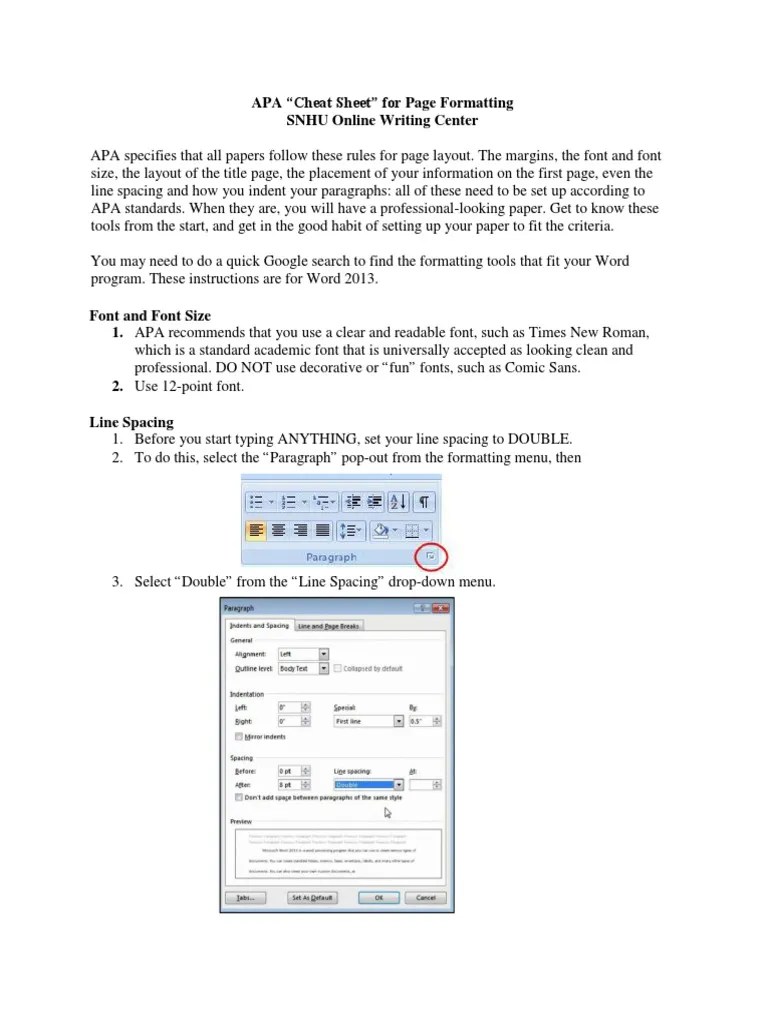Apa standard font. Formatting Your Paper. 20190209