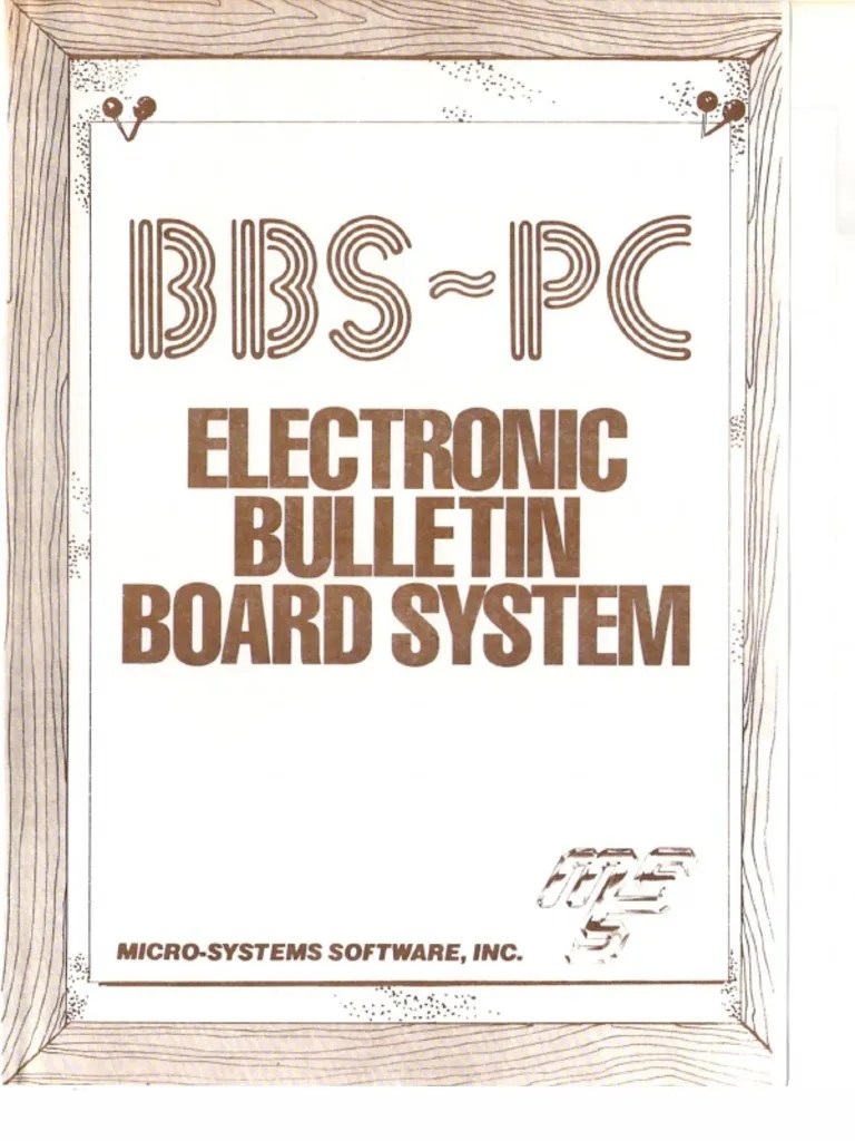 BbsPc Electronic Bulletin Board System V4.03 Computer File Modem