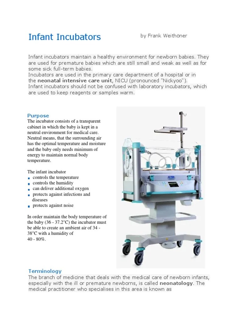 Infant Incubators Neonatal Intensive Care Unit Neonatology Free 30day Trial Scribd
