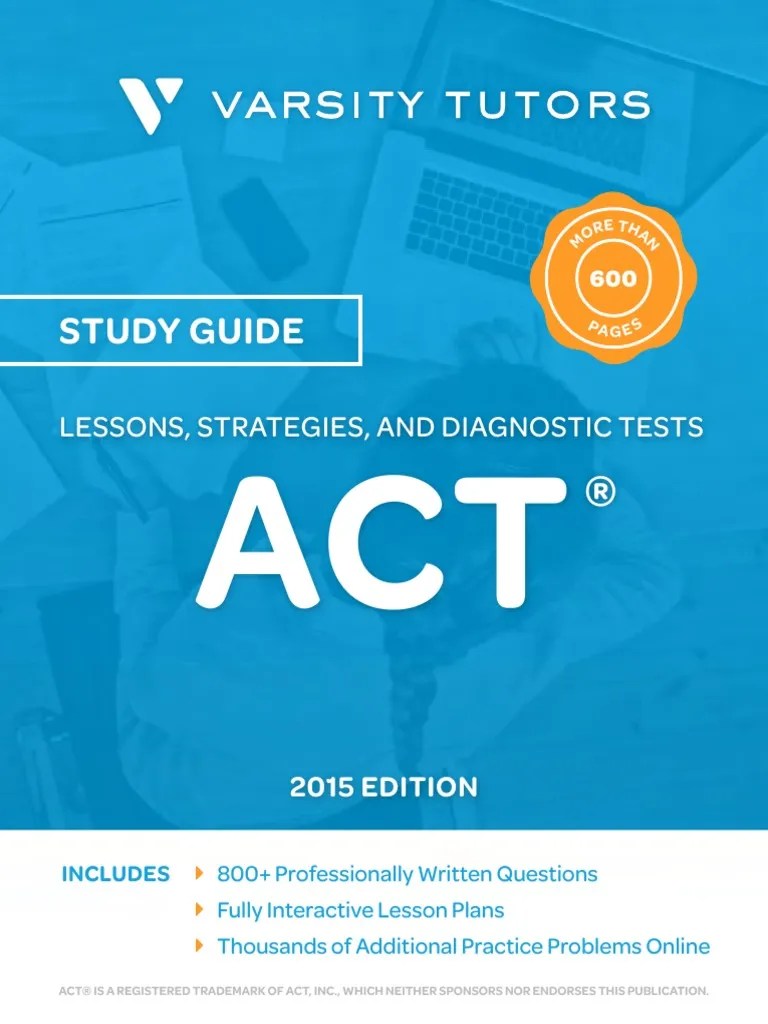 Varsity Tutors ACT Book.pdf Act (Test) Sat