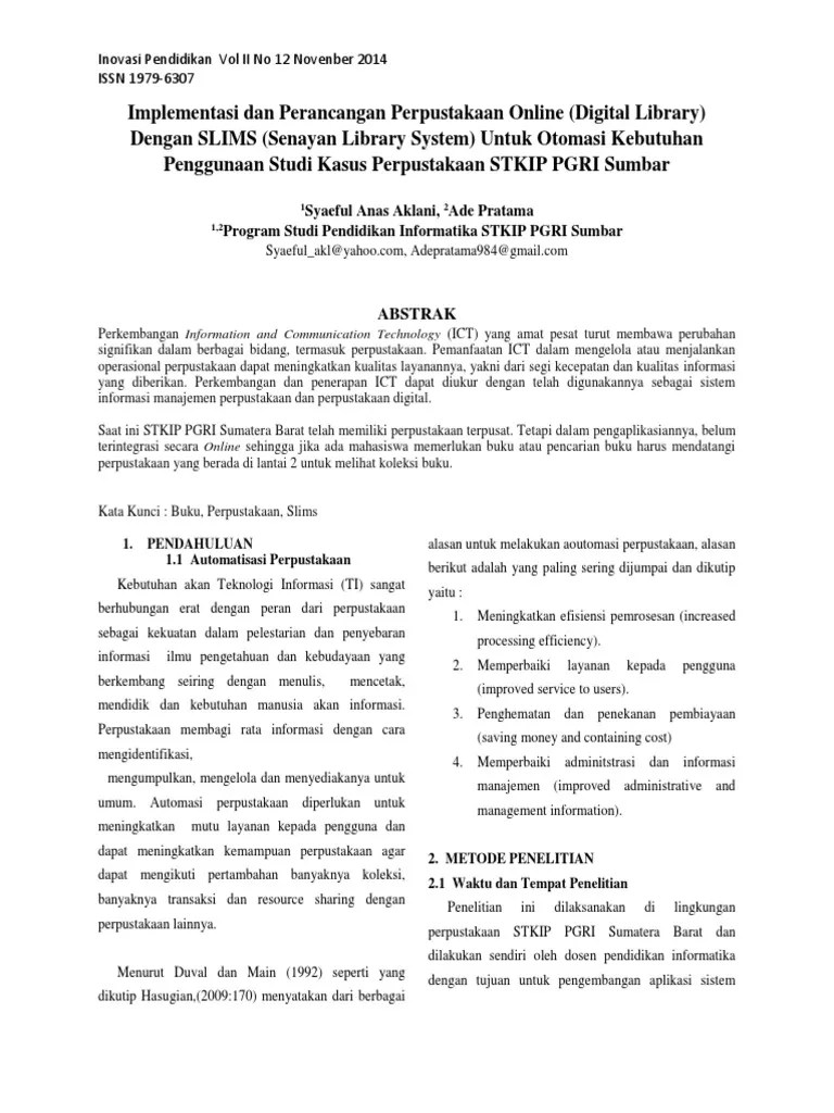 Implementasi Dan Perancangan Perpustakaa | PDF