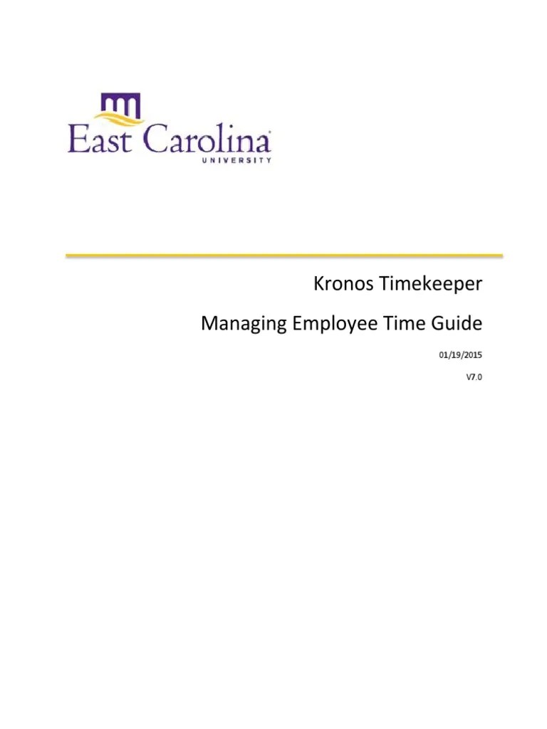 Kronos Timekeeper Management Guide Pdf Icon Computing Payroll