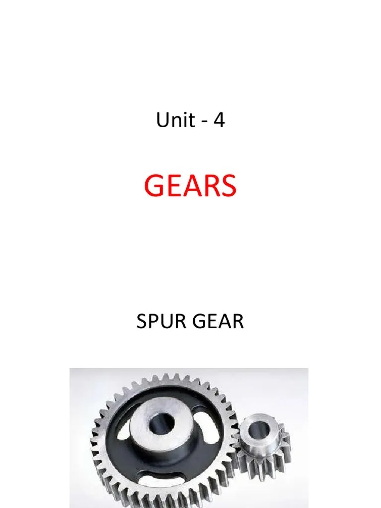 Types of Gears PDF