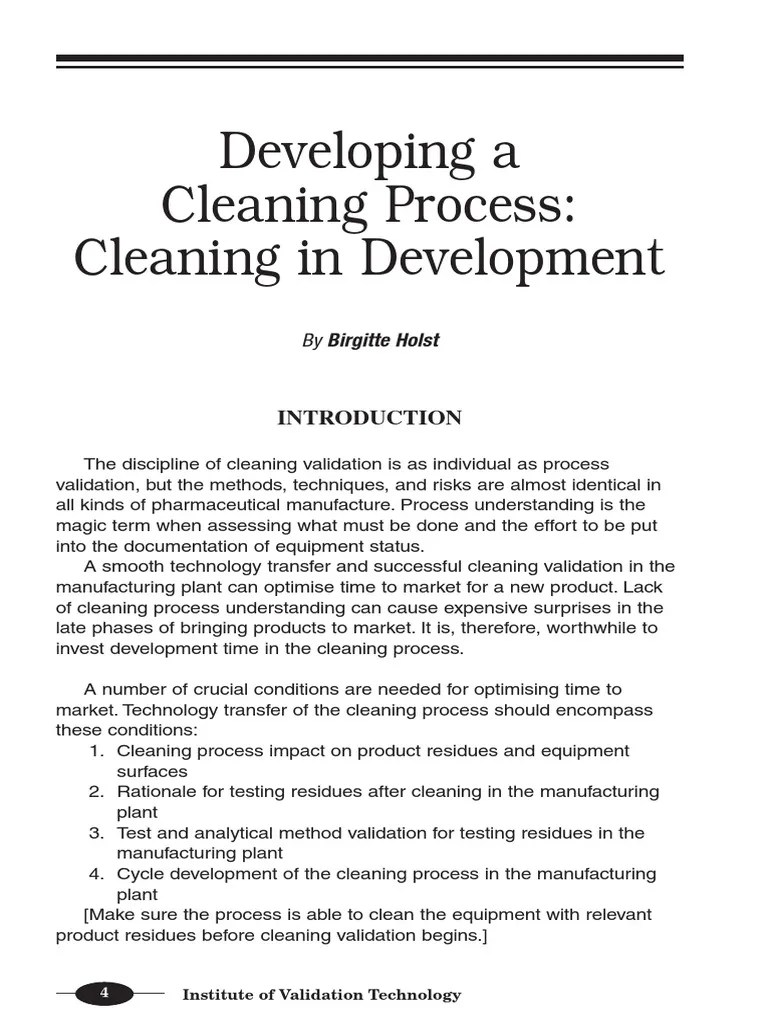 Developing a Cleaning Process Cleaning in Development_0 Verification