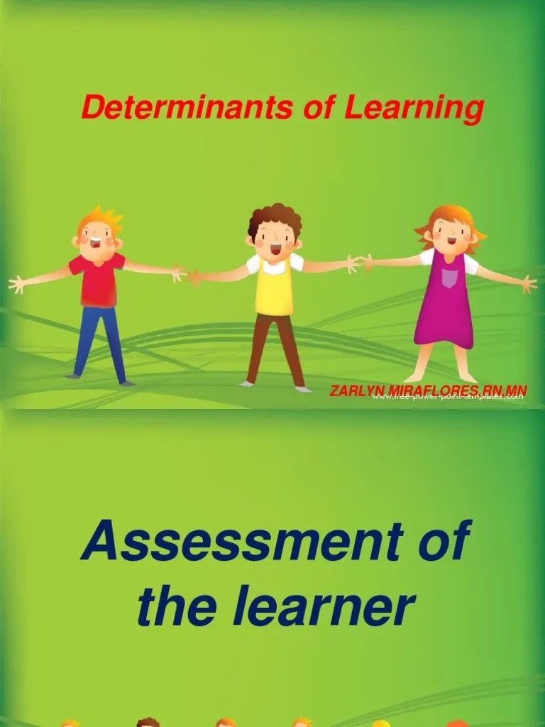 Determinants of Learning PDF Literacy Learning