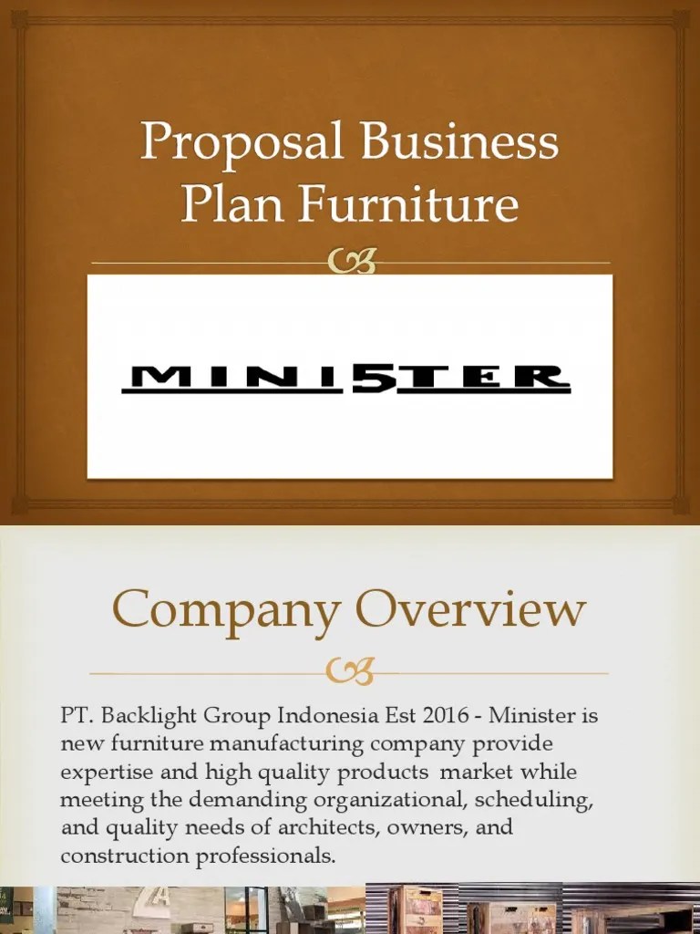 Proposal Business Plan Furniture Furniture Exports