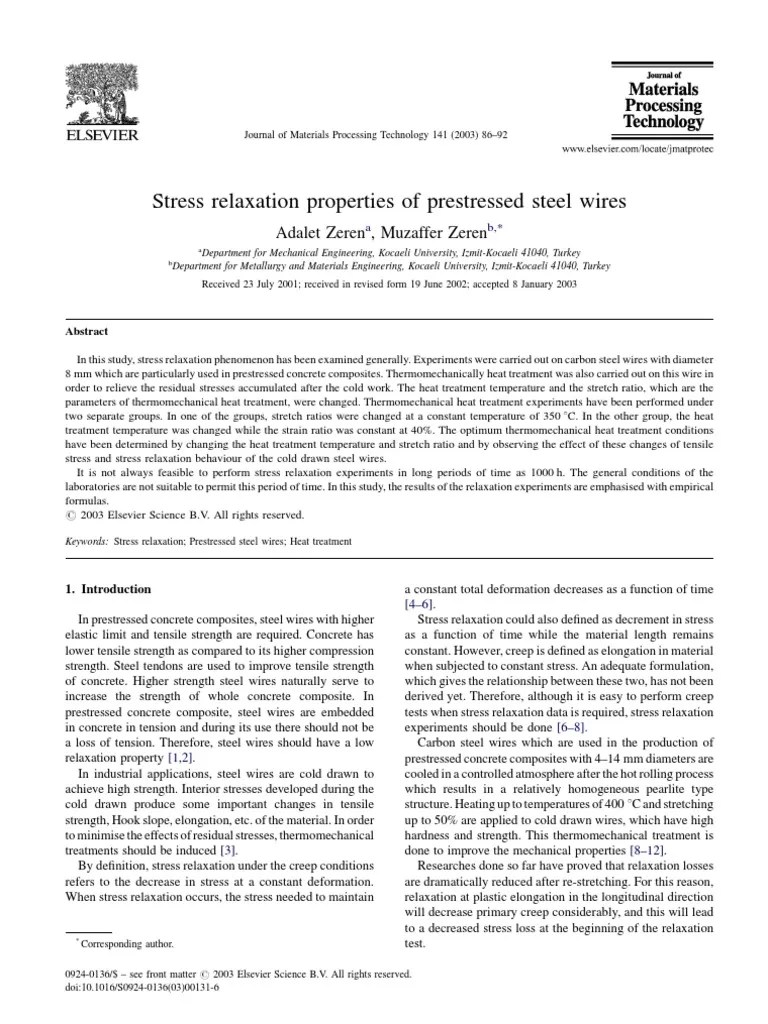 Journal of Materials Processing Technology Volume 141 Issue 1 2003