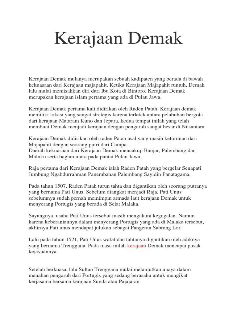Kerajaan Demak | PDF