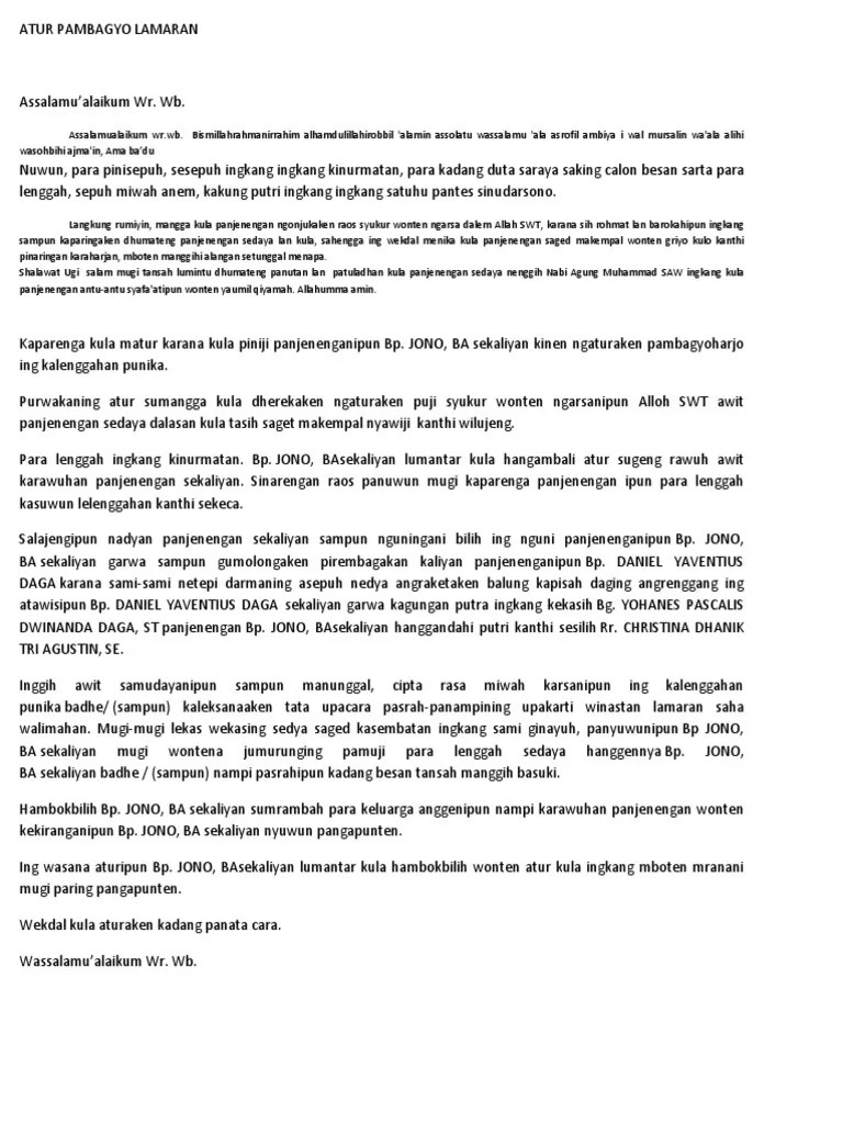 Atur Panampi Pasrah Lamaran – Beinyu.com