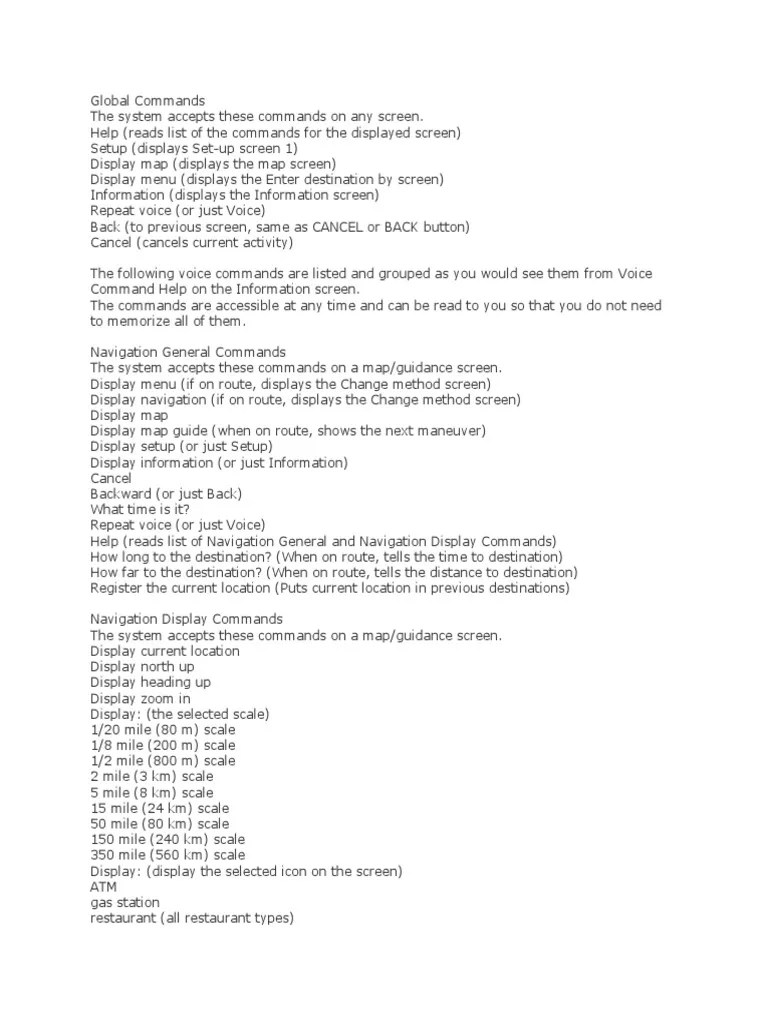 Acura TL Voice Commands PDF Compact Disc Dvd