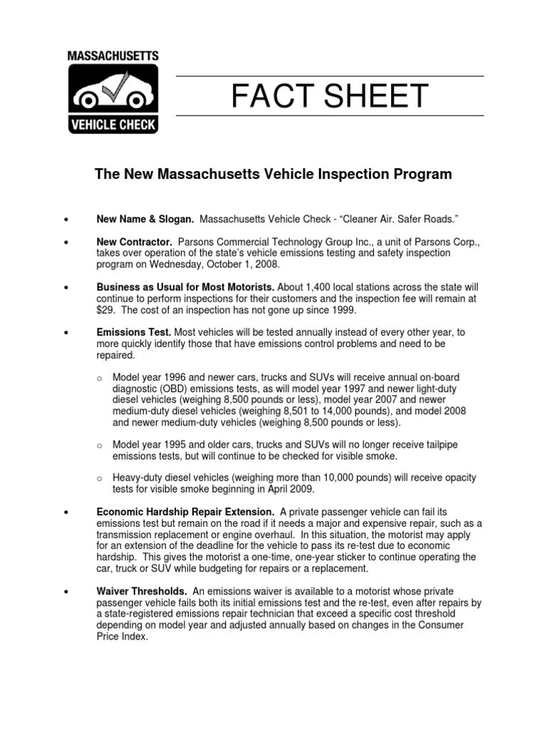 Massachusetts Introduces Updated Vehicle Emissions and Safety