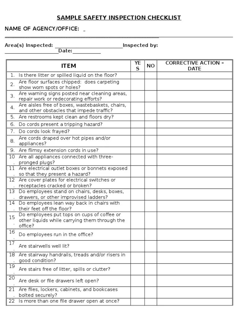 Safety_inspection_checklist_NTCC.doc Stairs Building Engineering