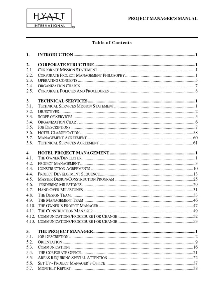 Project Manager Manual PDF Project Management Employment