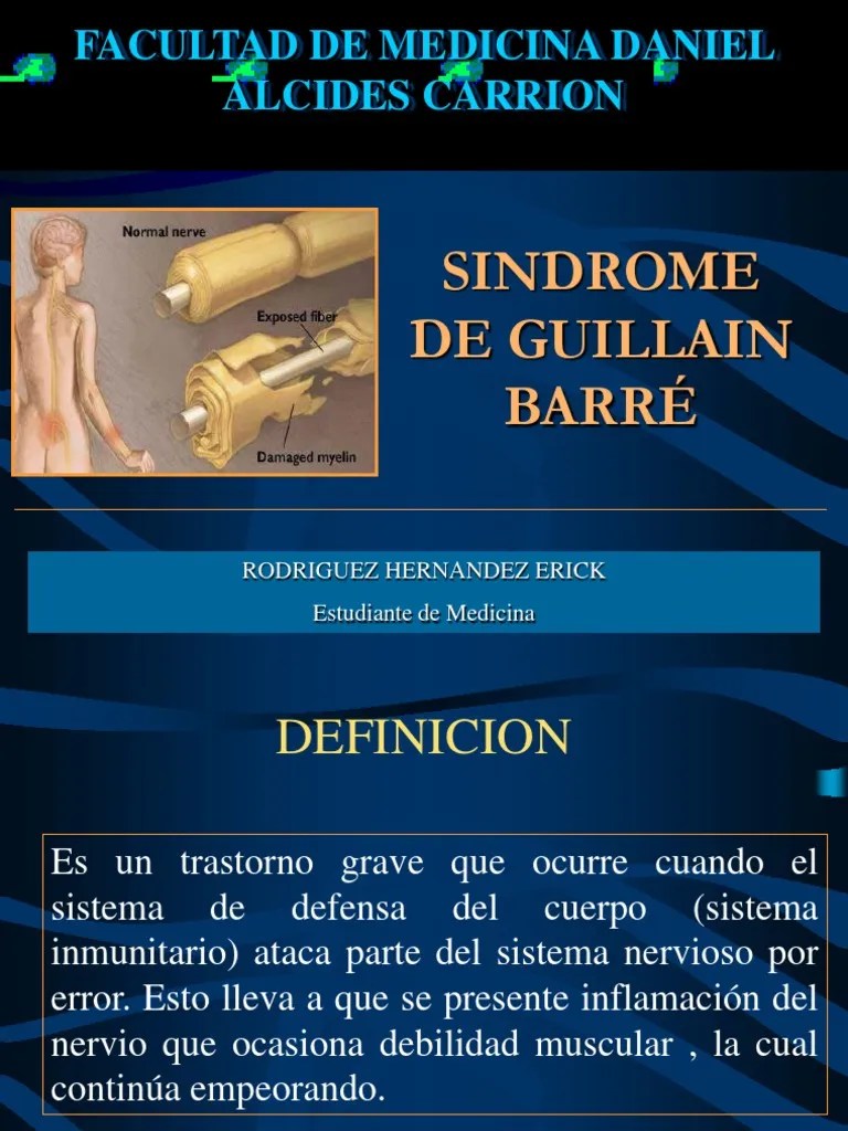 SINDROME DE GUILLAIN BARRE.ppt Inflamación Ciencias de la Salud