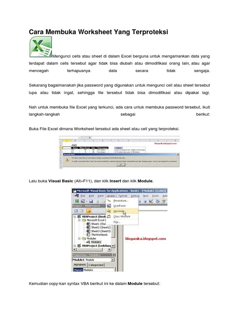 Cara Membuka Worksheet Yang Terproteksi.docx