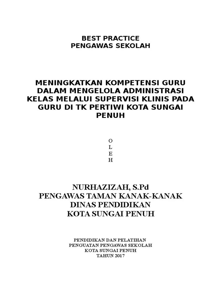 Contoh Makalah Best Practice Kepala Sekolah Sd AISHITERUKWON