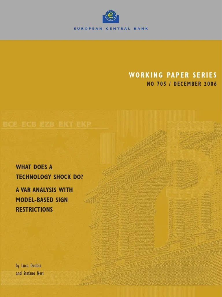 Working Paper Series What Does A Technology Shock Do? A Var Analysis