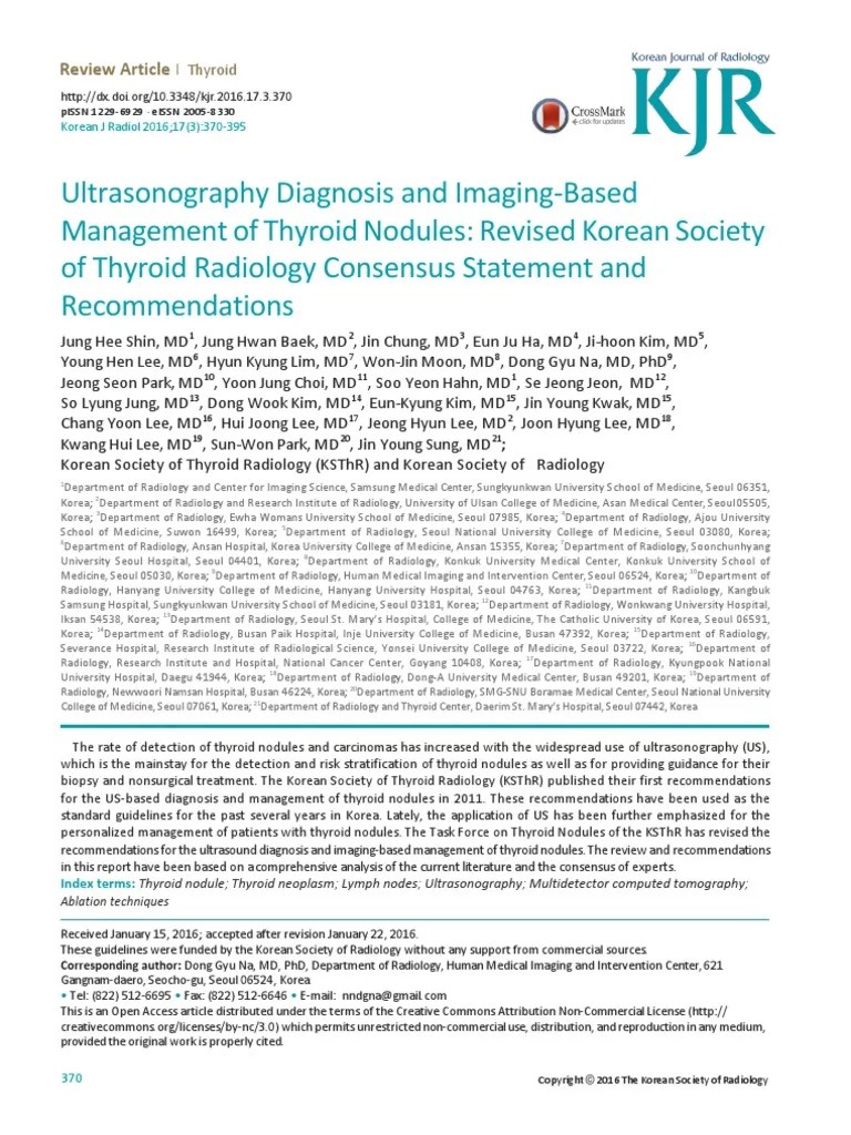 tiroid jurnal Cancer Clinical Medicine