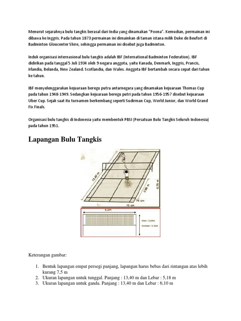 Ukuran Dan Bentuk Lapangan Bulu Tangkis Berbagi Bentuk Penting