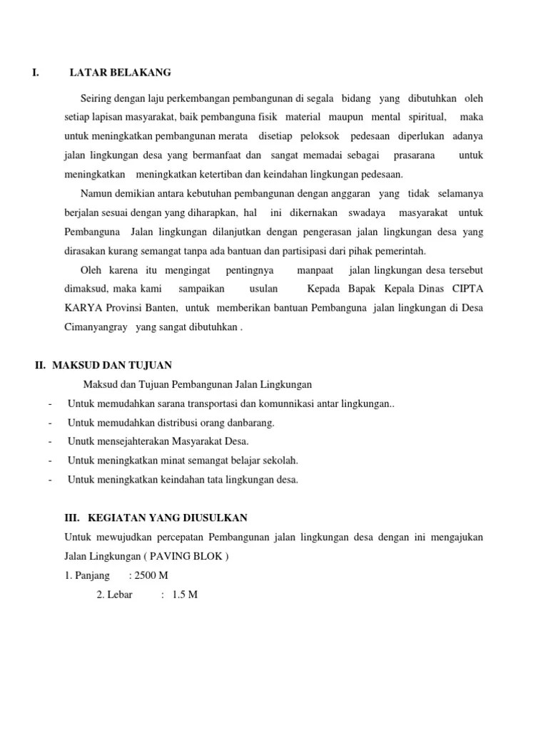 Contoh surat jalan format lengkap dari kepolisian. Contoh Proposal Pembangunan Jalan Desa Gambaran