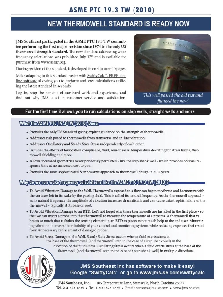 Asme PTC 19.3 TW (2010) PDF Physics Applied And Interdisciplinary