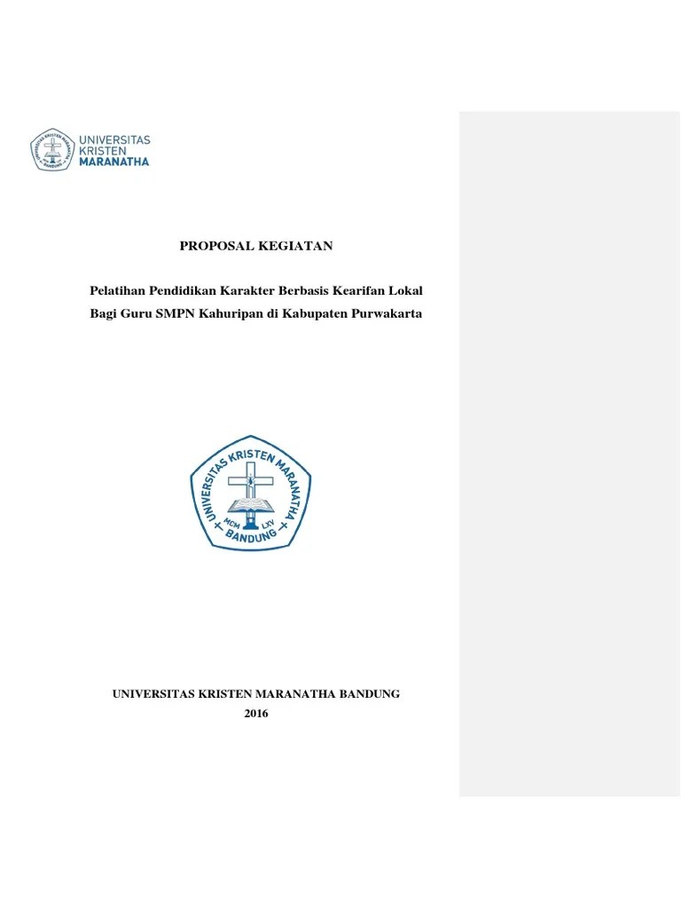 Contoh Proposal Modul Pelatihan Purwakarta PDF