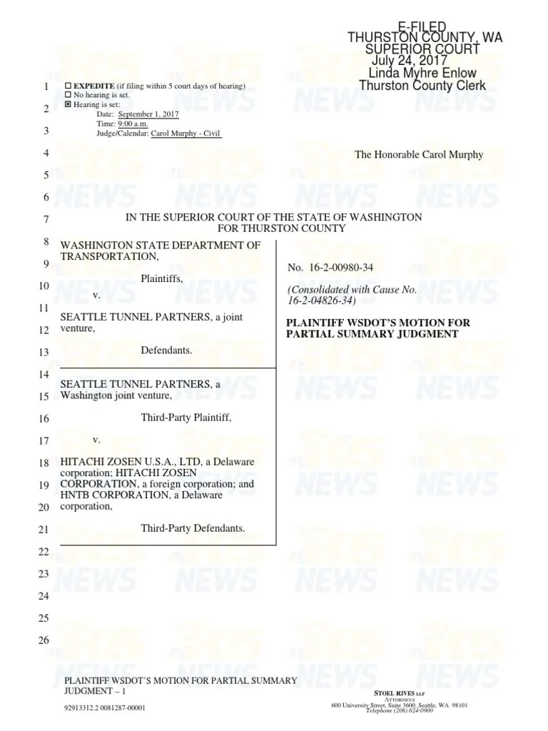 Motion for Summary Judgment Summary Judgment Argument