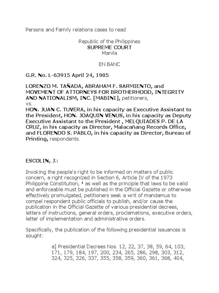 Cases to Read Persons Summarry Ex Post Facto Law Mandamus