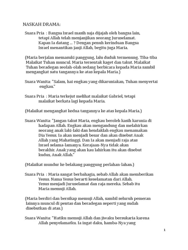 Drama Natal Hatiku Memuliakan Tuhan | PDF