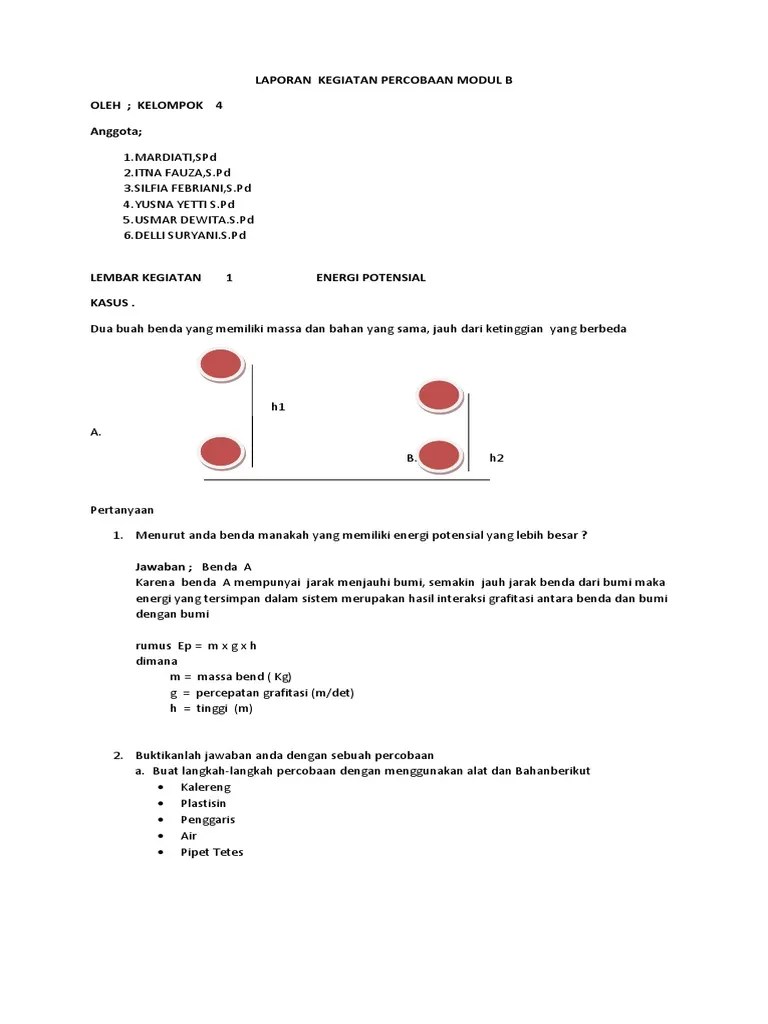 Laporan Kegiatan Percobaan b