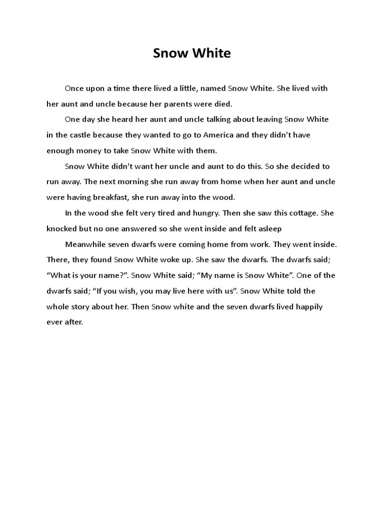 Story Telling Snow White