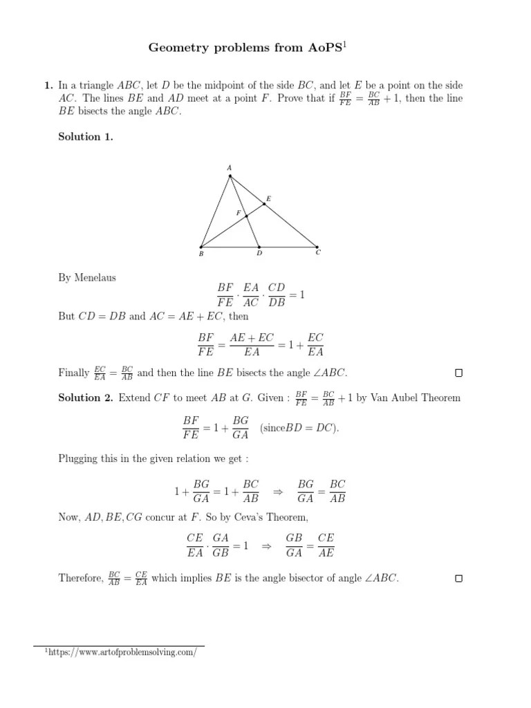 AoPS Geometry PDF Triangle Rectangle