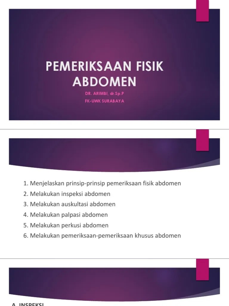 Pemeriksaan Fisik Abdomen | PDF