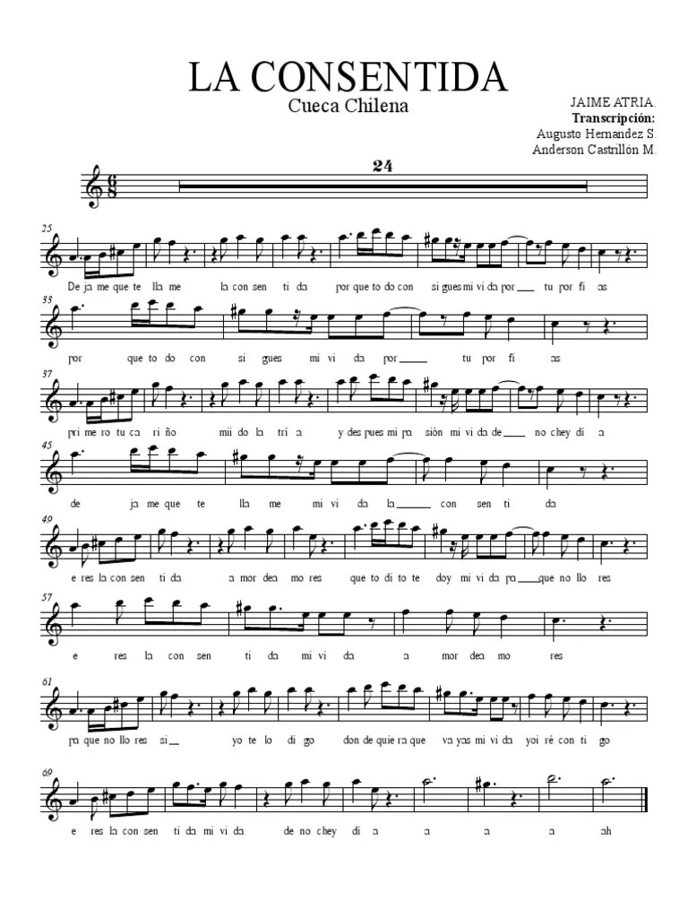 La Consentida Melodía y Texto Poético PDF