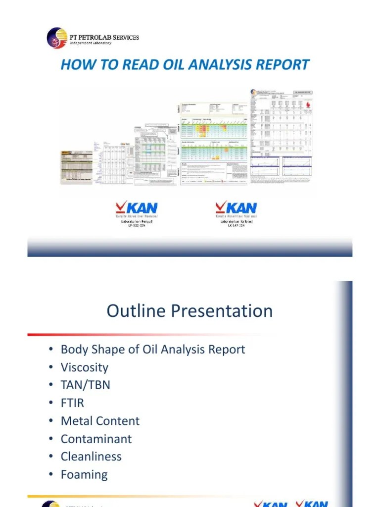 How To Read Lube Oil Analysis Report PDF