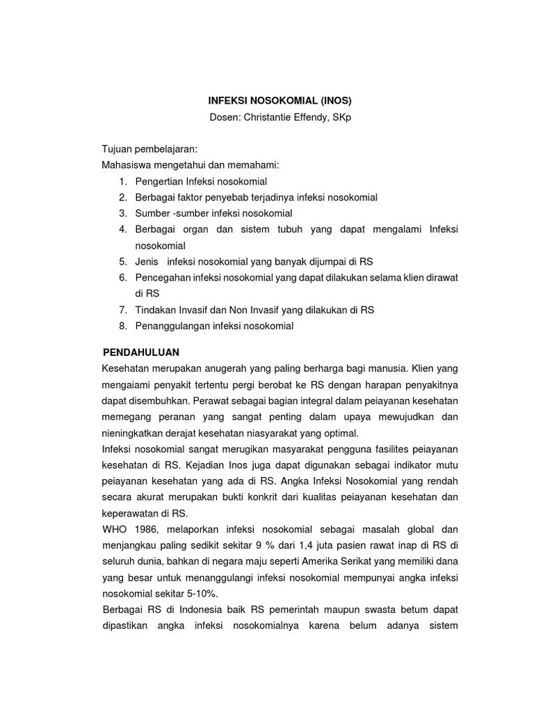 Infeksi Nosokomial PDF PDF