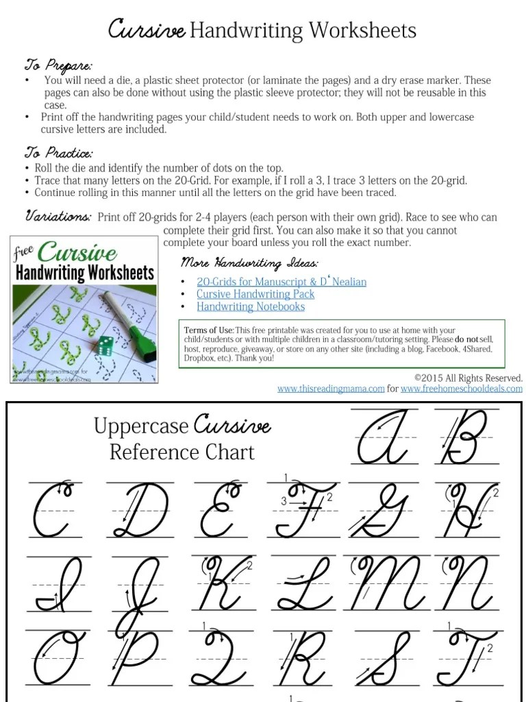 CursiveHandwritingPracticeGrids.pdf Infographics
