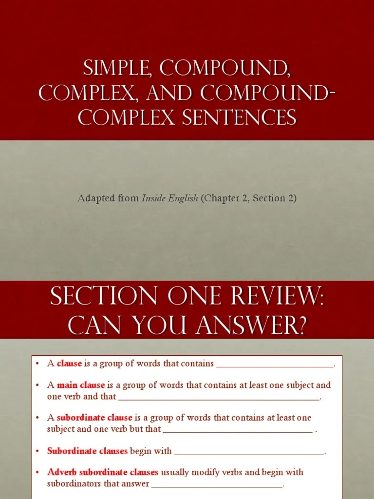 Chapter 2 Section 2 Sentence Patterns | PDF | Verb | Subject (Grammar)
