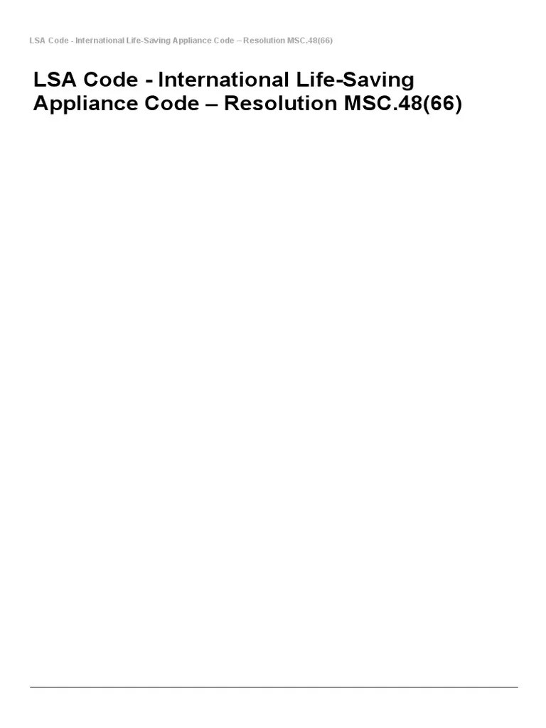 20LSA Code International LifeSaving Appliance Code .pdf Transport