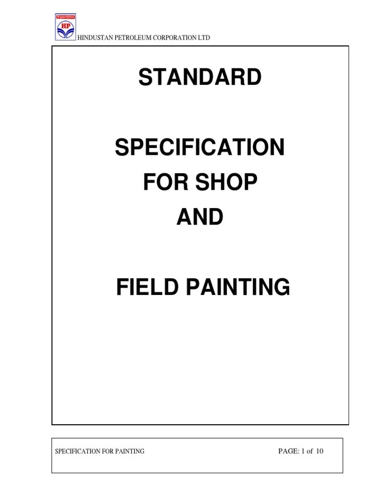 D. Specs For Field & Shop Painting PDF Specification (Technical