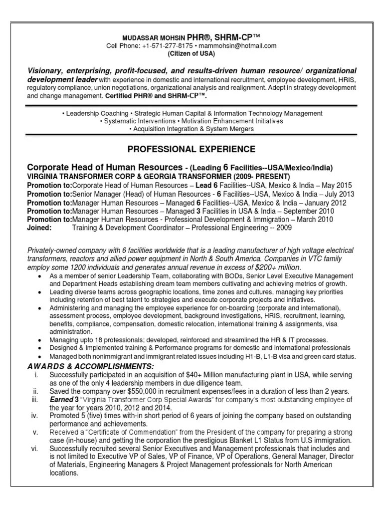 07212017 Global Human Resources Leader Oxford Hopkins SHRMCP PHR