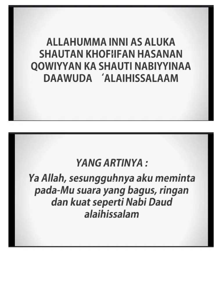 Doa Suara Merdu Nabi Daud | PDF