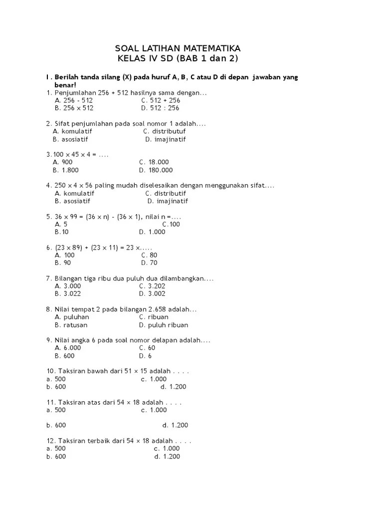 Soal Latihan Matematika | PDF