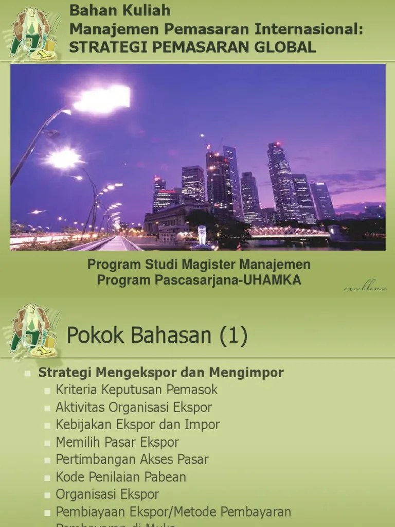 Strategi Pemasaran Global