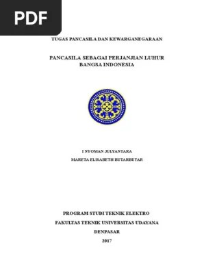 Pancasila Sebagai Perjanjian Luhur Bangsa | PDF