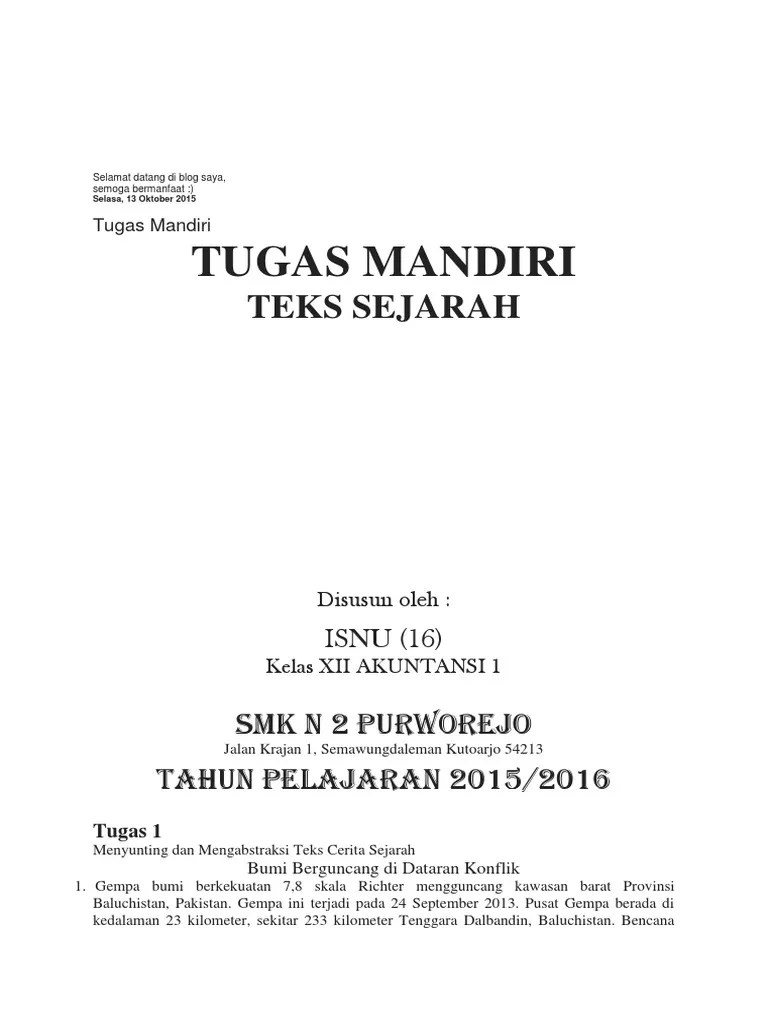 Teks Cerita Sejarah | PDF