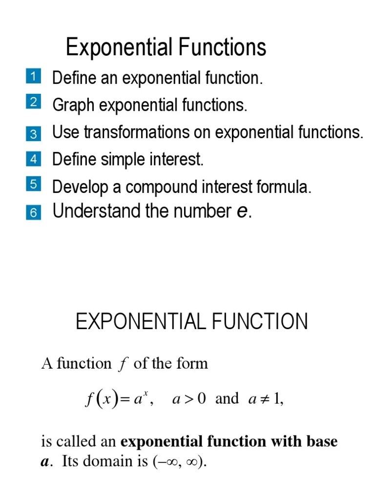 Exponential and Logarithmic Functions 0 PDF Logarithm Compound
