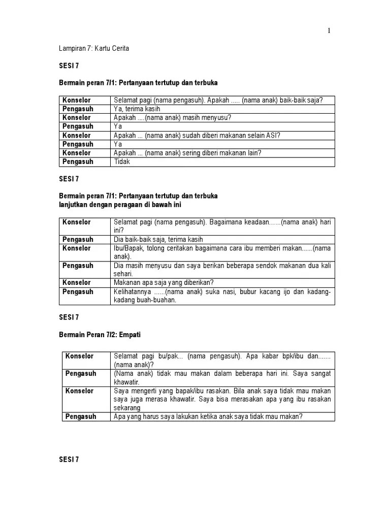 Bahan Praktek Konseling MP-ASI 2016 | PDF